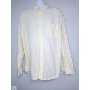 Nautica Heritage Slim Fit Yellow Button Down Shirt Size XL